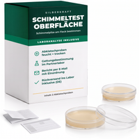 Silberkraft test pleśni na powierzchni z analizą laboratoryjną – próbki odciskowe z podejrzanej plamy