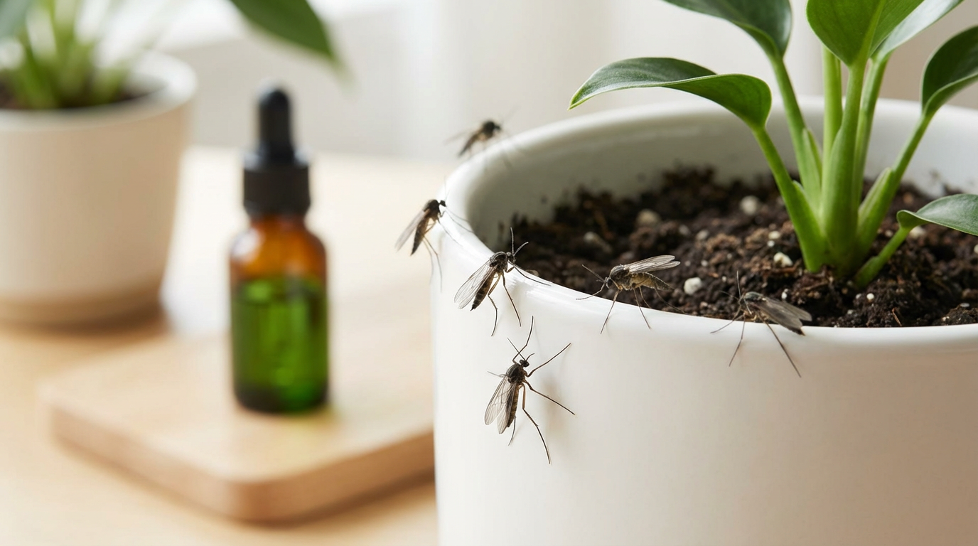 Olejek z drzewa herbacianego przeciwko komarom grzybowym