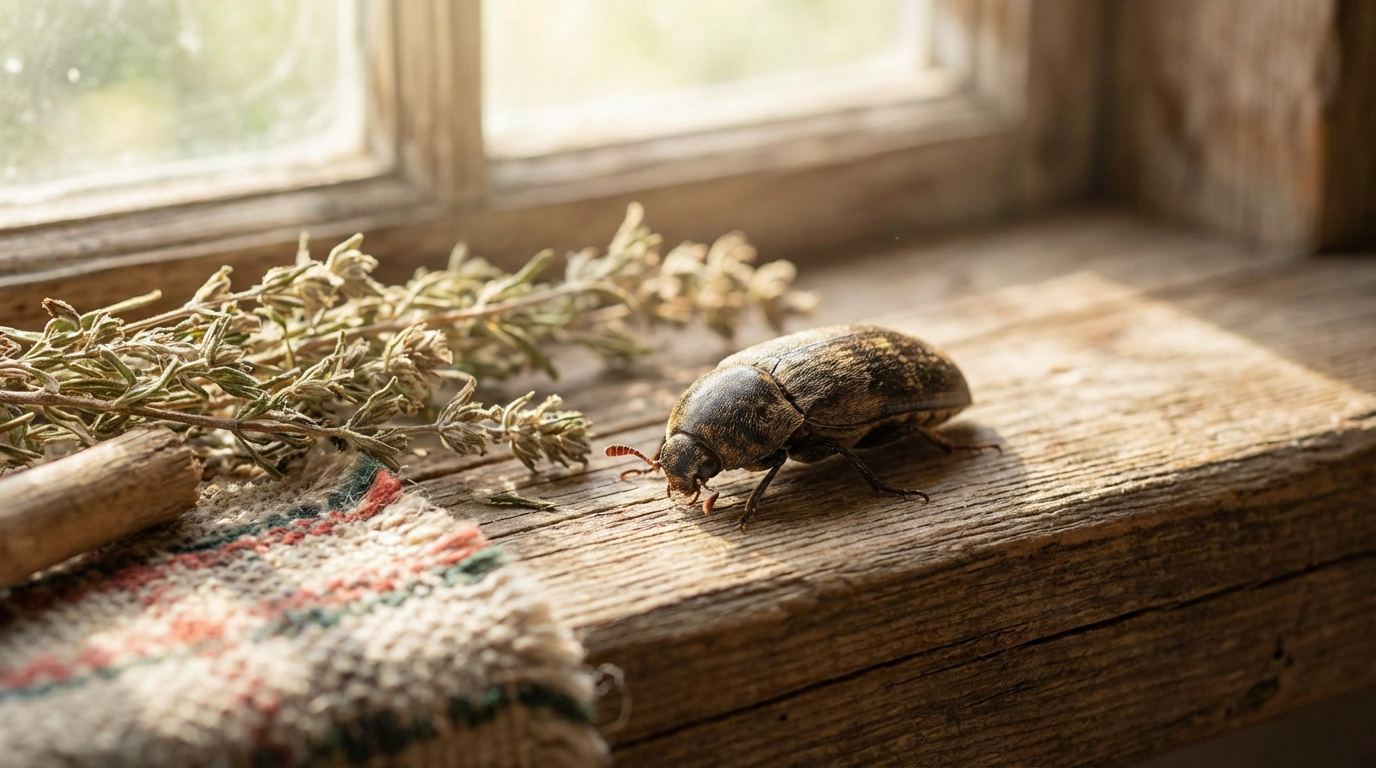 Chrząszcz bekonowy: jak rozpoznać i skutecznie zwalczać szkodnika