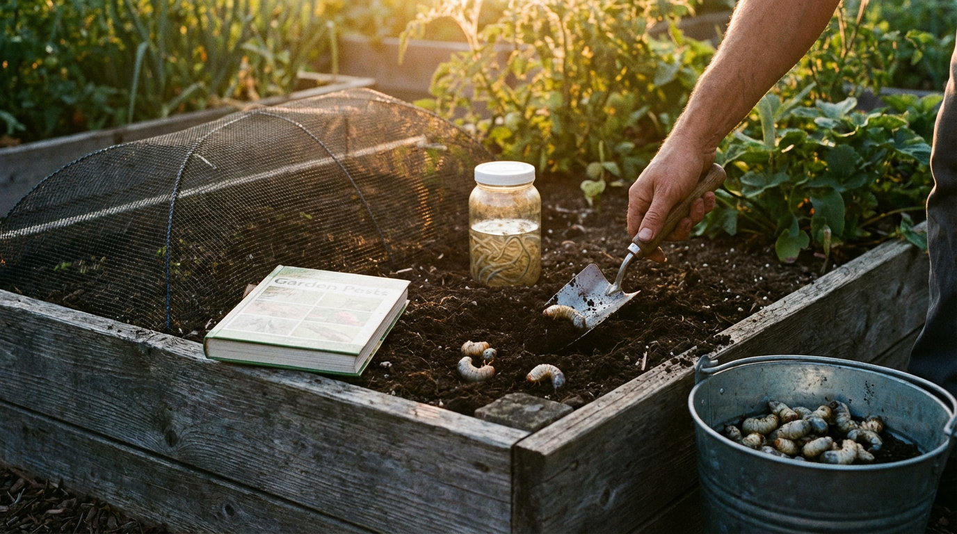 Grube białe robaki w podniesionych grządkach: identyfikacja, zwalczanie i zapobieganie