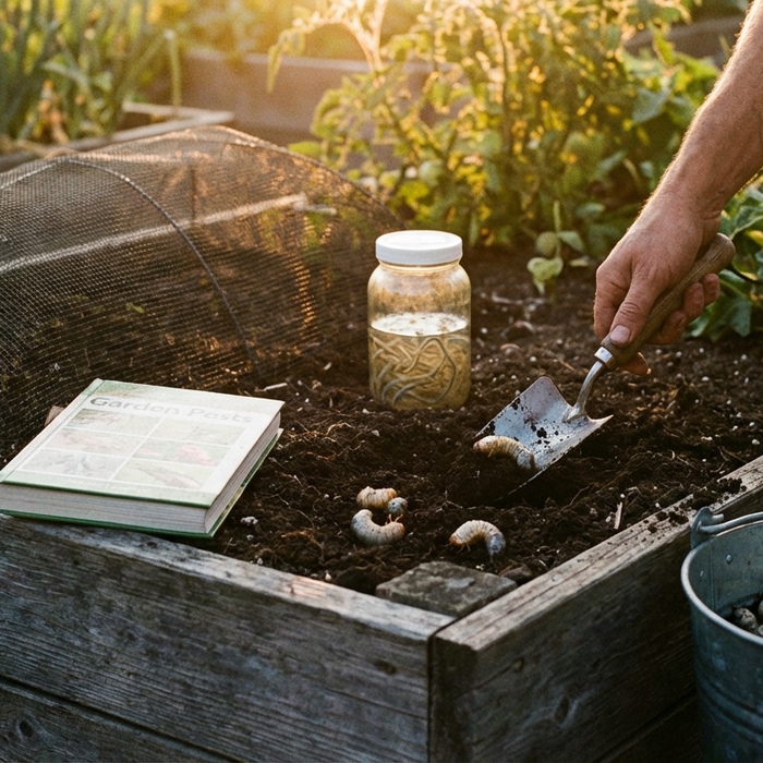 Dicke weiße Maden im Hochbeet: Bestimmen, bekämpfen und vorbeugen