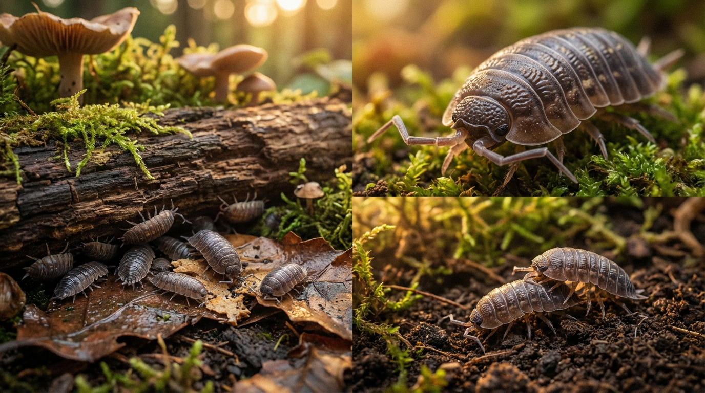 Profil Woodlice: anatomia, styl życia i korzyści