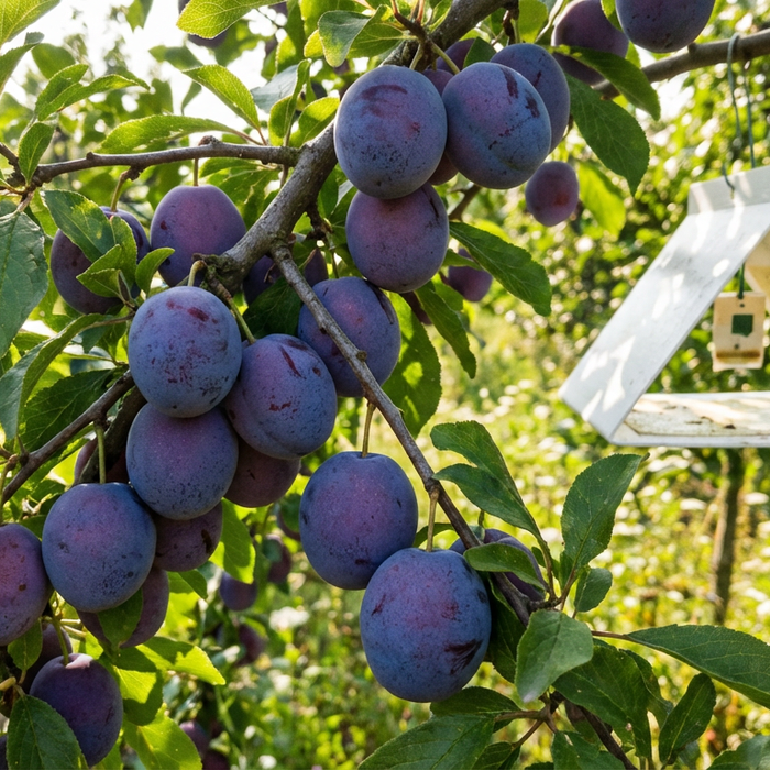 Zwalczanie ćm śliwkowych za pomocą pułapki feromonowej w słonecznym ogrodzie