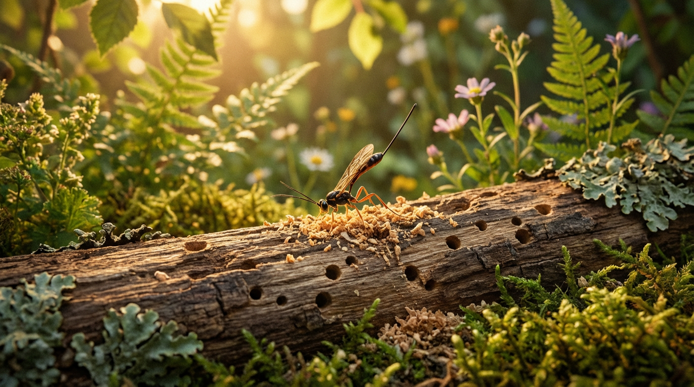 Pasożytnicze osy przeciwko anobii: szczegółowe biologiczne zwalczanie korników