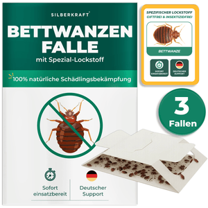 Bettwanzenfalle mit Spezial-Lockstoff - Silberkraft