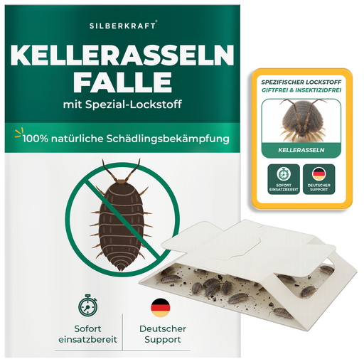 Kellerasselnfalle mit Spezial-Lockstoff - Silberkraft