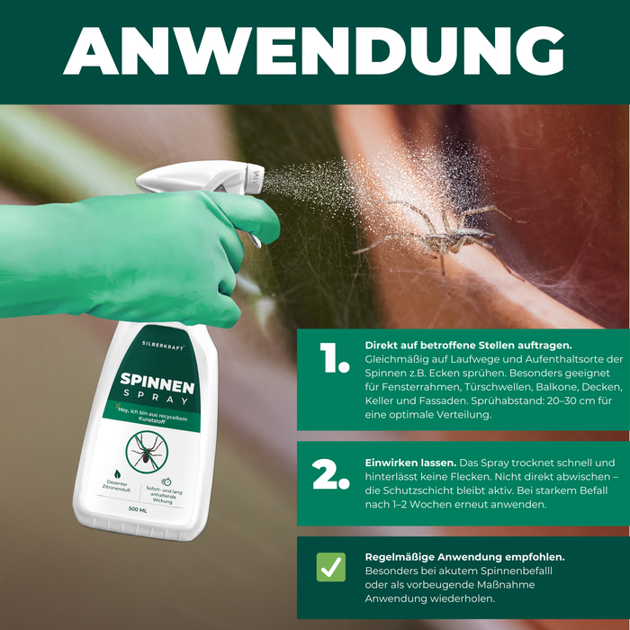 Spinnenspray - Anti Spinnen Mittel - Silberkraft