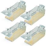 Lebendfalle für Mäuse aus Draht - Mäusefalle - tierfreundliche Alternative zu Schlagfallen und Giftköder - Silberkraft