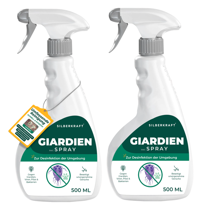 Spray Giardia przeciwko giardiom, bakteriom, wirusom i grzybom, w tym darmowy eBook - Silberkraft