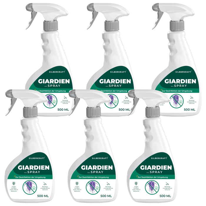 Spray Giardia przeciwko giardiom, bakteriom, wirusom i grzybom, w tym darmowy eBook - Silberkraft