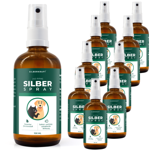 Kolloidales Silberspray 100 ml - Spray zur Wundheilung - Hautpflege bei Ungezieferbefall, Juckreiz, Infektionen, Entzündungen - für Hunde, Katzen, Nagetiere und andere Haustiere - Silberkraft