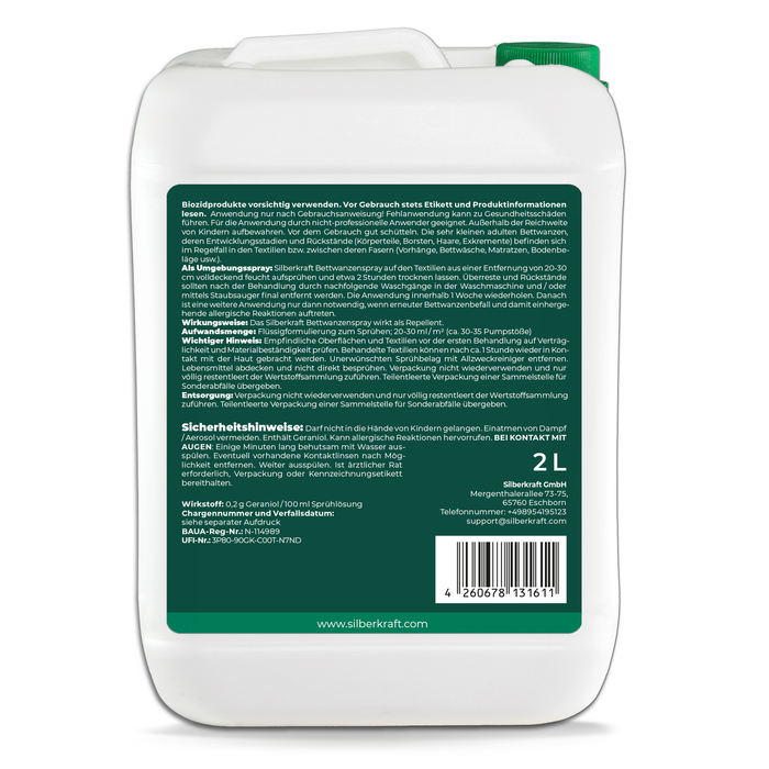 Anti Bettwanzen Spray - Bettwanzenspray - Silberkraft