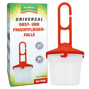 Universal Obst- und Fruchtfliegenfalle - Zum Befüllen mit einem Lockstoff gegen Fruchtfliegen - Silberkraft