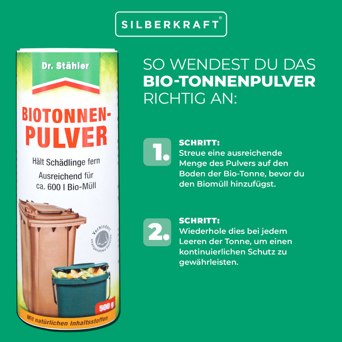 Organiczny proszek beczkowy przeciw nieprzyjemnym zapachom i szkodnikom - Silberkraft