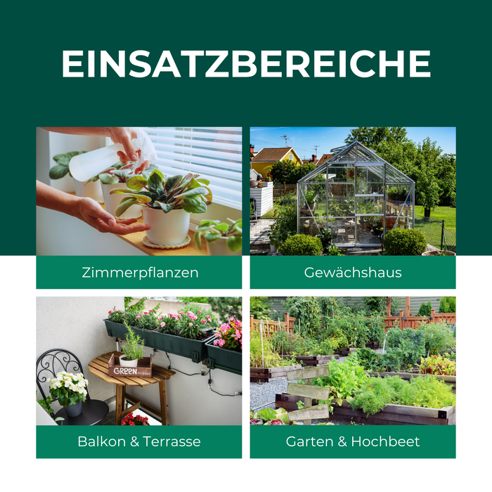Einsatzbereiche der Raubmilben Amblyseius swirskii: Zimmerpflanzen, Gewächshaus, Balkon und Garten