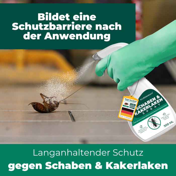 4. Silberkraft-Schabenspray Kakerlaken 500ml Schädlingsarten