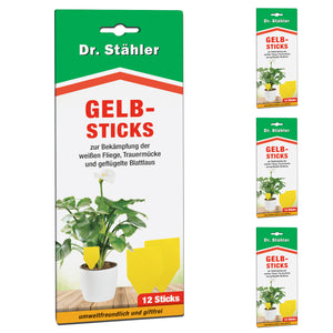 Effektive Gelbsticks zur Bekämpfung fliegender Insekten wie die weiße Fliege, Trauermücke & Blattlaus - Silberkraft