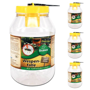 Silence Wespenfalle: gebrauchsfertiger Lockduft zum optimalen Wespenschutz - Silberkraft