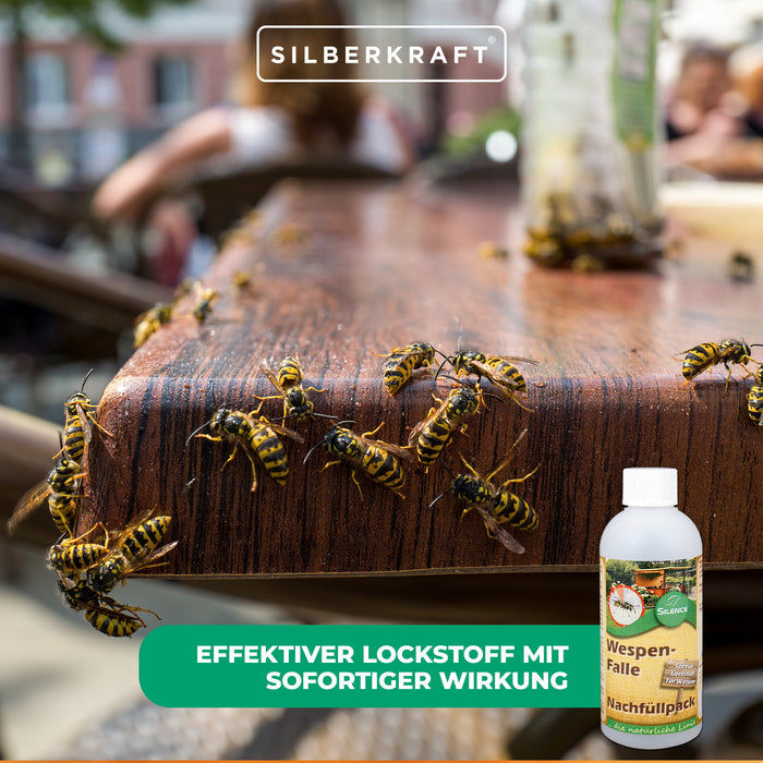 Nachfüllpack Silence Wespenfalle: Wirksamer Schutz vor lästigen Wespen - Silberkraft