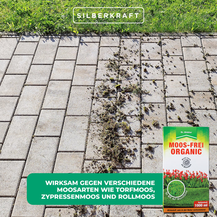 Moos-Frei Organic: Hochwirksamer Moosentferner für einen grünen, perfekten Rasen - Silberkraft