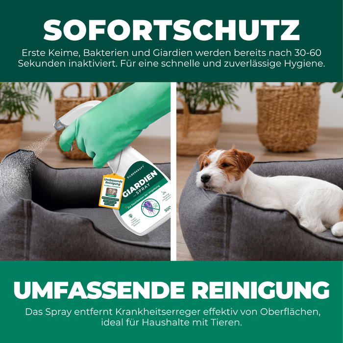 Giardienspray gegen Giardien, Bakterien, Viren & Pilze inkl. kostenloses eBook - Silberkraft