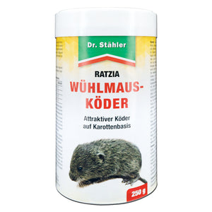 Wühlmausköder Ratzia: Effektiver Wühlmausköder auf Karottenbasis - Silberkraft