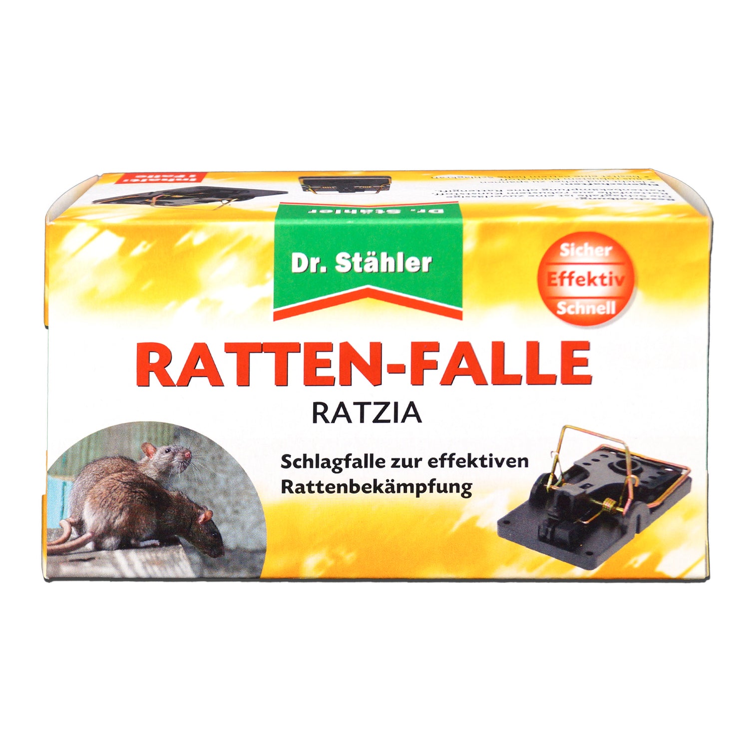 Rattenfalle Ratzia: Schlagfalle zur effektiven Rattenbekämpfung im Innen- und Außenbereich - Silberkraft