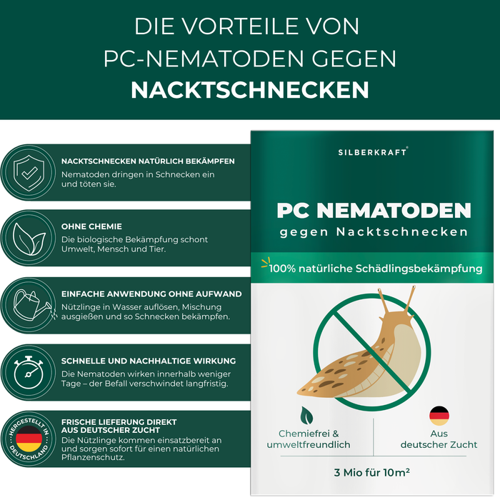 Nicienie PC przeciwko ślimakom nagie - Silberkraft