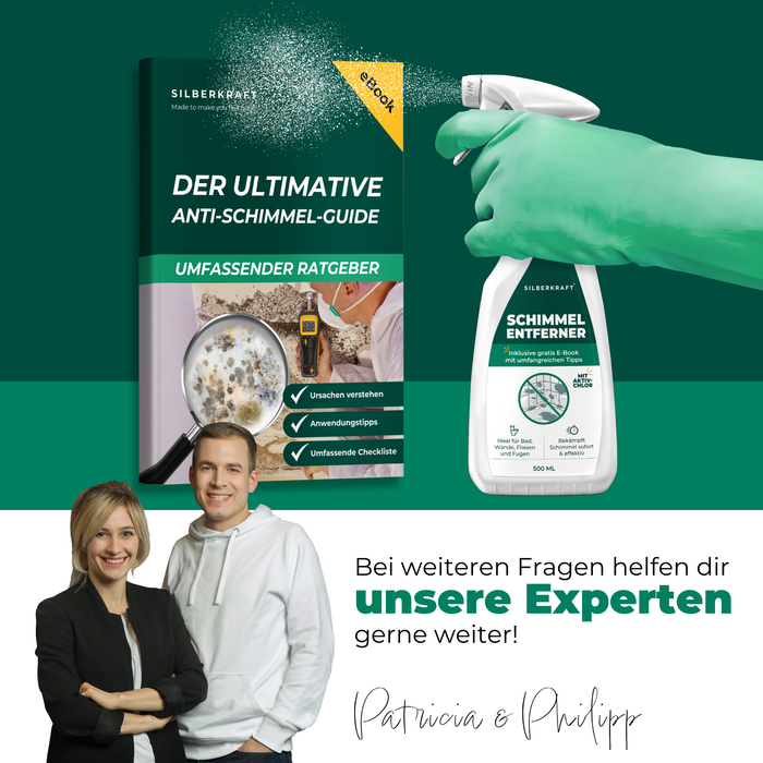 Schimmelentferner / Schimmelspray mit E-Book - Gegen Schimmel & Stockflecken - Silberkraft