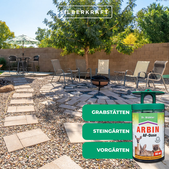 Arbin AF Dose: Effektive Wildabwehr vor Rehwild, Rotwild, Hasen, Kaninchen und Mardern - Silberkraft