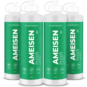 Ameisen-frei Pulver – Ameisenmittel für Innen & Außen – 100% Kieselgur – Alternative zu Ameisenköder und Ameisenspray - Silberkraft