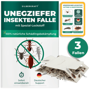 Ungeziefer/ Insektenfalle mit Spezial-Lockstoff - Silberkraft