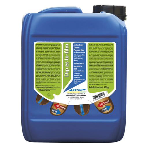 Dip es lo-film: Jodhaltige, filmbildende Dipp-Lösung zur Euterdesinfektion - Silberkraft