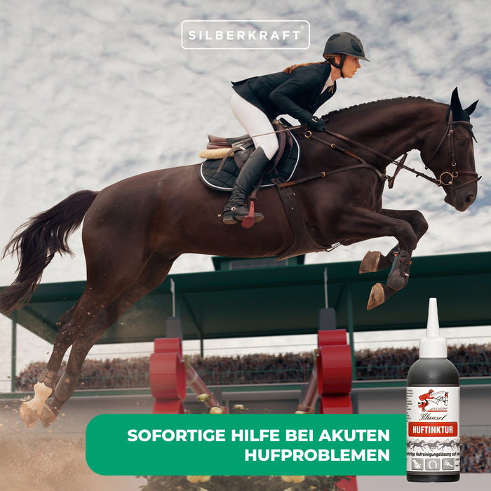 Huftinktur für Pferde: Sofortige Hilfe bei akuten Hufproblemen - Silberkraft