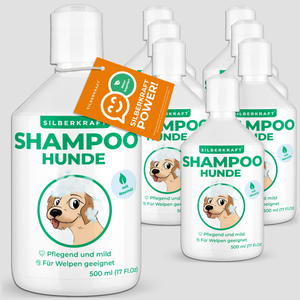 Neemöl Hundeshampoo Hunde & Welpen - Pflegeprodukt sensitiv Shampoo gegen Juckreiz und Geruch, Shampoo Hunde für gepflegtes Fell - Silberkraft
