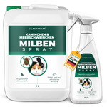 Silberkraft Rabbit & Guinea Pig Mite Spray – skuteczny spray na roztocza o przyjemnym cytrynowym zapachu i długotrwałym działaniu. Dostępny w butelce ze sprayem o pojemności 500 ml i kanistrze uzupełniającym o pojemności 2 litrów. Zrównoważone opakowanie wykonane z plastiku pochodzącego z recyklingu. Idealny do zwalczania i zapobiegania roztoczom u gryzoni i ich środowiska