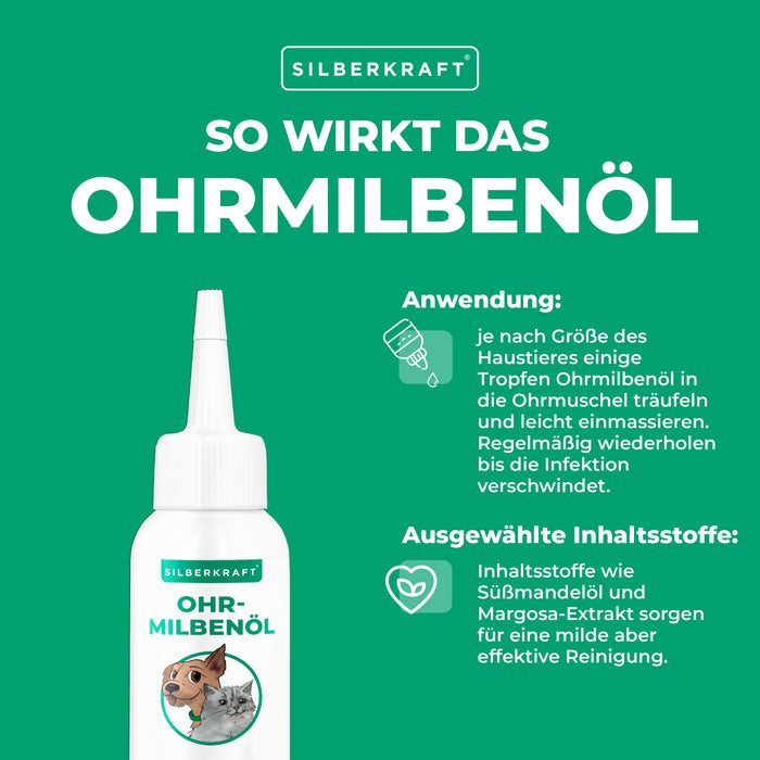 Ohrmilbenöl Hund/Katze - Silberkraft