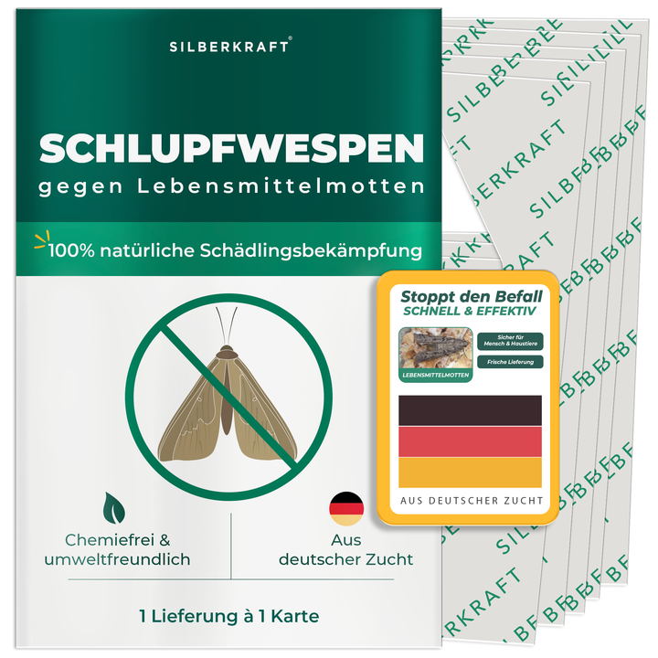 Schlupfwespen gegen Lebensmittelmotten - Motten mit Nützlinge bekämpfen - Silberkraft