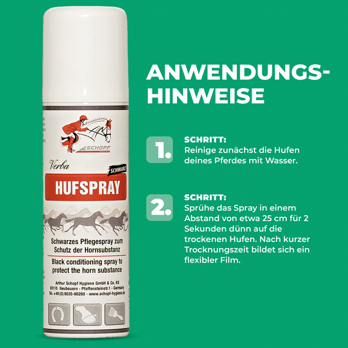 Schwarzes Hufspray: Pflege und Schutz für starke Pferdehufen - Silberkraft