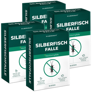 Silberfischfallen Silberfische & Papierfische bekämpfen 10 Stück - Silberkraft