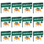 Gelbfalle Gelbtafeln Gelbsticker 12 Stück gegen Fruchtfliegen, Trauermücken, uvm. - Silberkraft