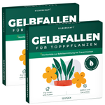 Gelbfalle Gelbtafeln Gelbsticker 12 Stück gegen Fruchtfliegen, Trauermücken, uvm. - Silberkraft