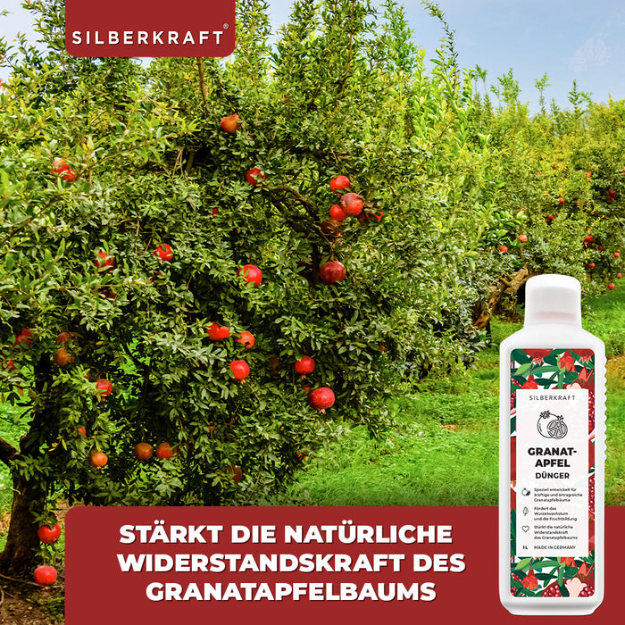 Granatapfel Dünger - Mineralischer NPK Flüssigdünger mit Stickstoff - Dünger für Granatapfelbaum - Silberkraft