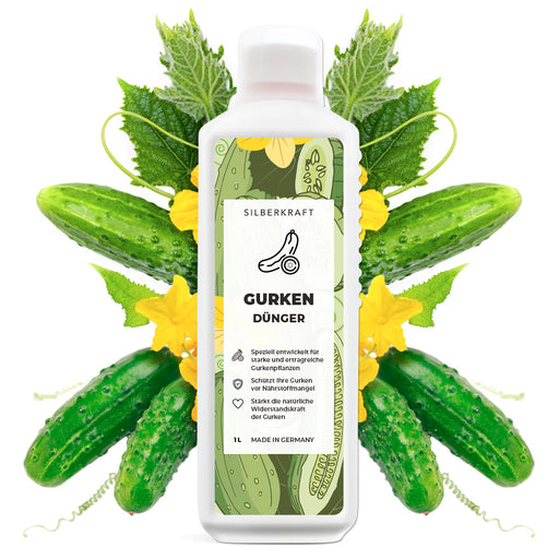 Gurken Dünger - Mineralischer NPK Flüssigdünger mit Stickstoff - Dünger für Gurkenpflanze - Gemüsedünger - Silberkraft