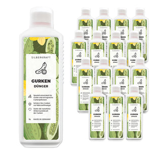 Gurken Dünger - Mineralischer NPK Flüssigdünger mit Stickstoff - Dünger für Gurkenpflanze - Gemüsedünger - Silberkraft
