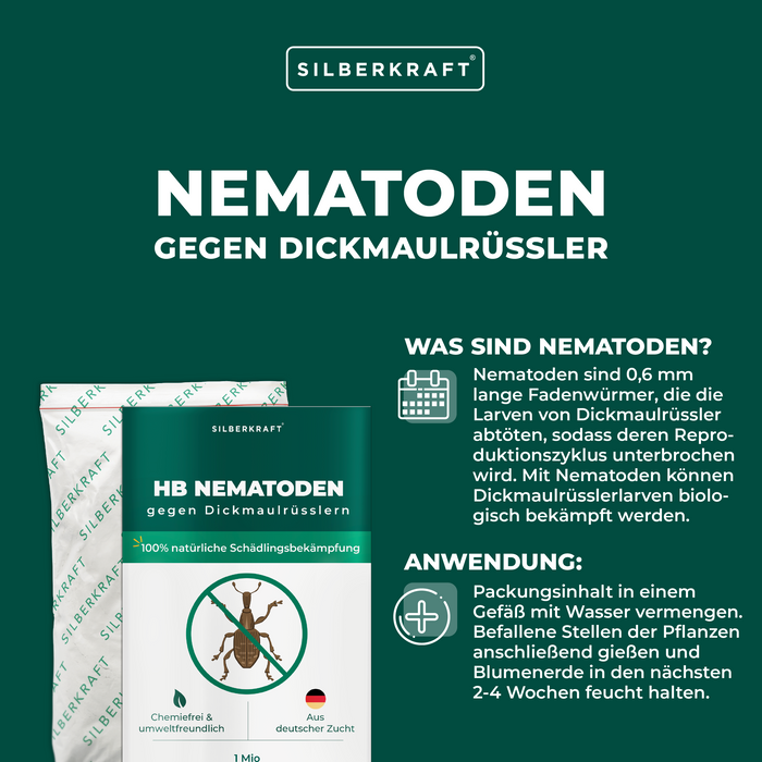 HB Nematoden gegen Dickmaulrüsslern &  Engerlingen - Silberkraft