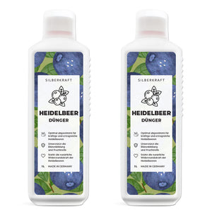 Heidelbeer Dünger - Mineralischer NPK Flüssigdünger mit Stickstoff - Dünger für Heidelbeeren - Blaubeer Dünger - Beerendünger - Silberkraft