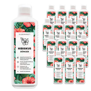 Hibiskus Dünger - Mineralischer NPK Flüssigdünger mit Stickstoff - Dünger für Hibiskus - Roseneibisch düngen - Silberkraft