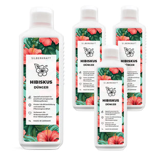 Hibiskus Dünger - Mineralischer NPK Flüssigdünger mit Stickstoff - Dünger für Hibiskus - Roseneibisch düngen - Silberkraft