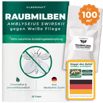 Silberkraft Raubmilben Amblyseius swirskii gegen Weiße Fliege – 25 Tüten für 100 Quadratmeter